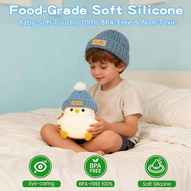 Penguin Lamp with Knit Hat