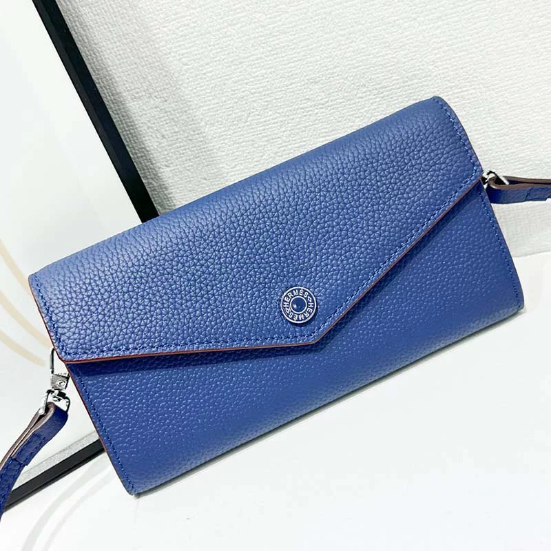 9 Colors Leather 7.5″x4.1″x1.2″ Long Wallet with strap BB-921911