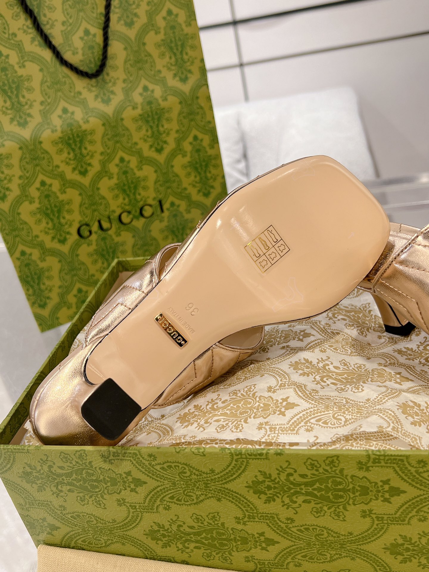Fashion 5.5cm High Heels Sheepskin Flip-flops Slippers LX-872077