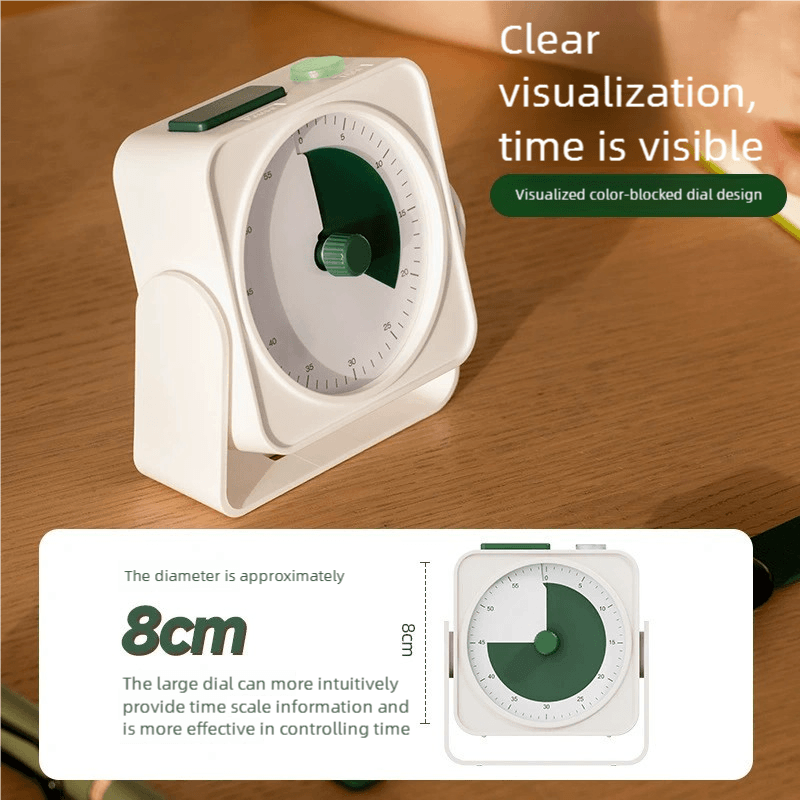 LIORQUE Kitchen Timer Alarm Clock Round Visual Timer - LIORQUE