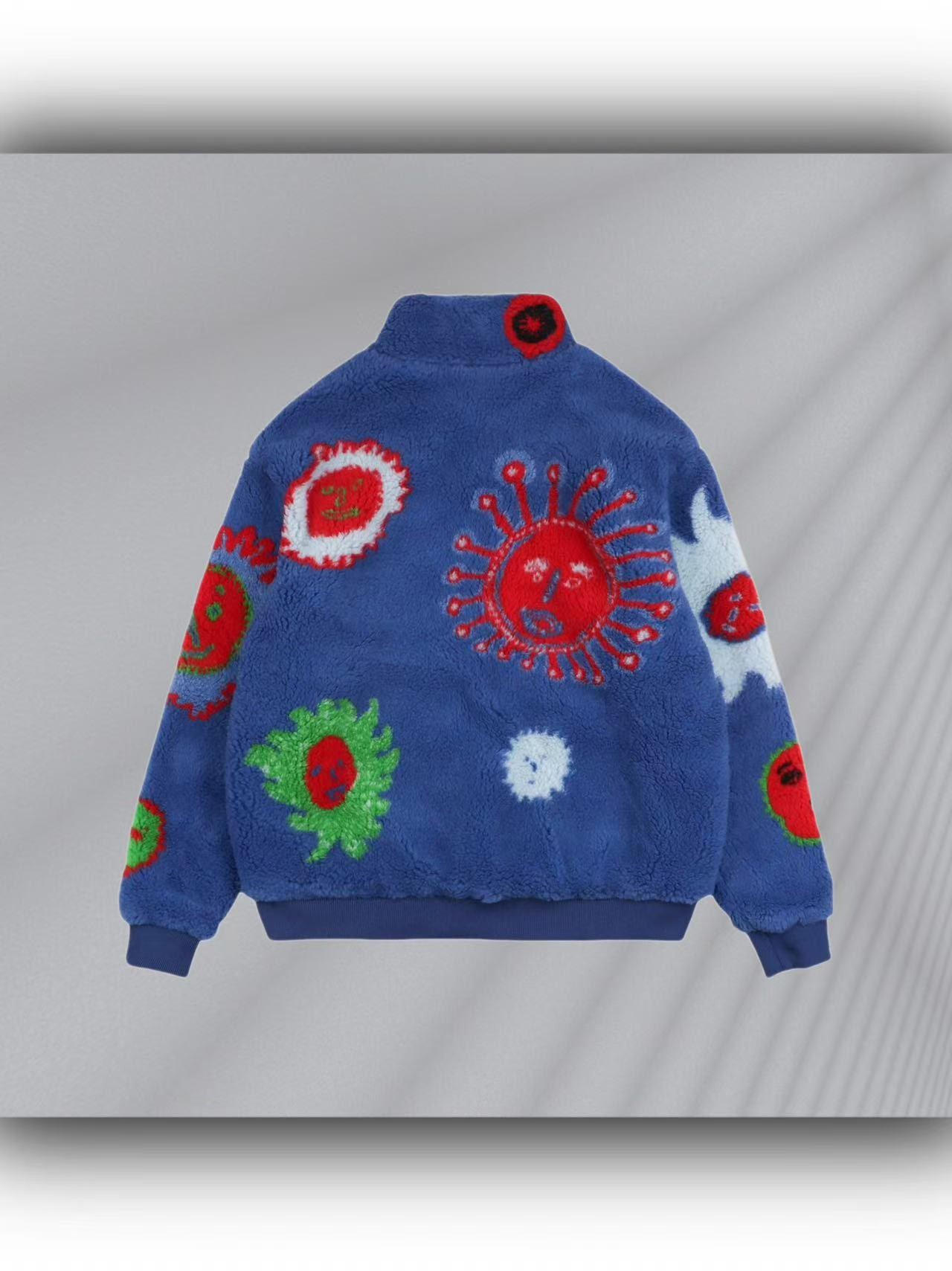 LV 23fw sunflower old flower lamb jacket