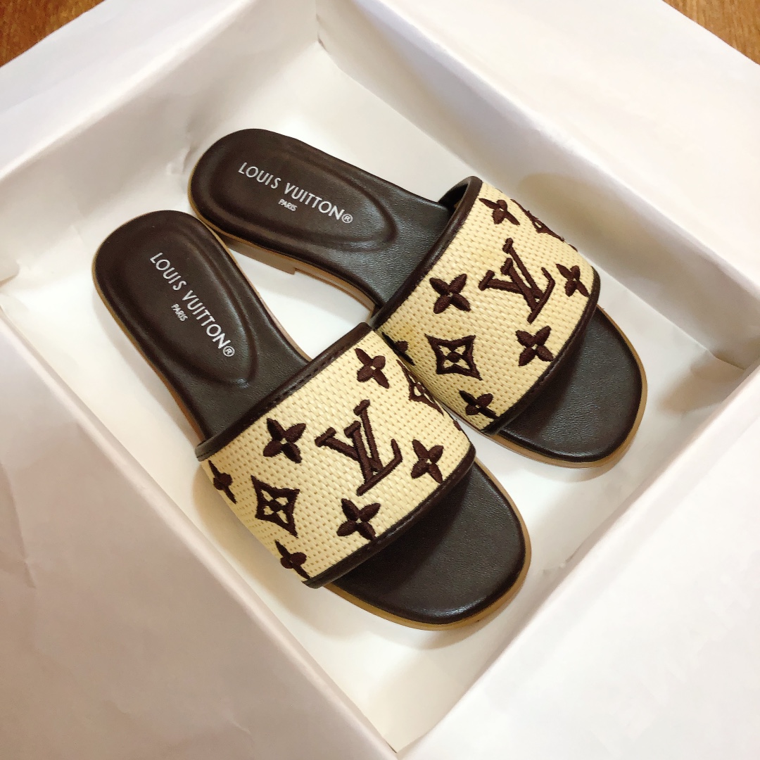 Woven Embroidered Slippers LX-872021