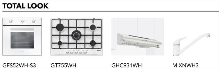 GLEM GAS - Lavello lneare LS1G86WH 1 vasche-Bianco
