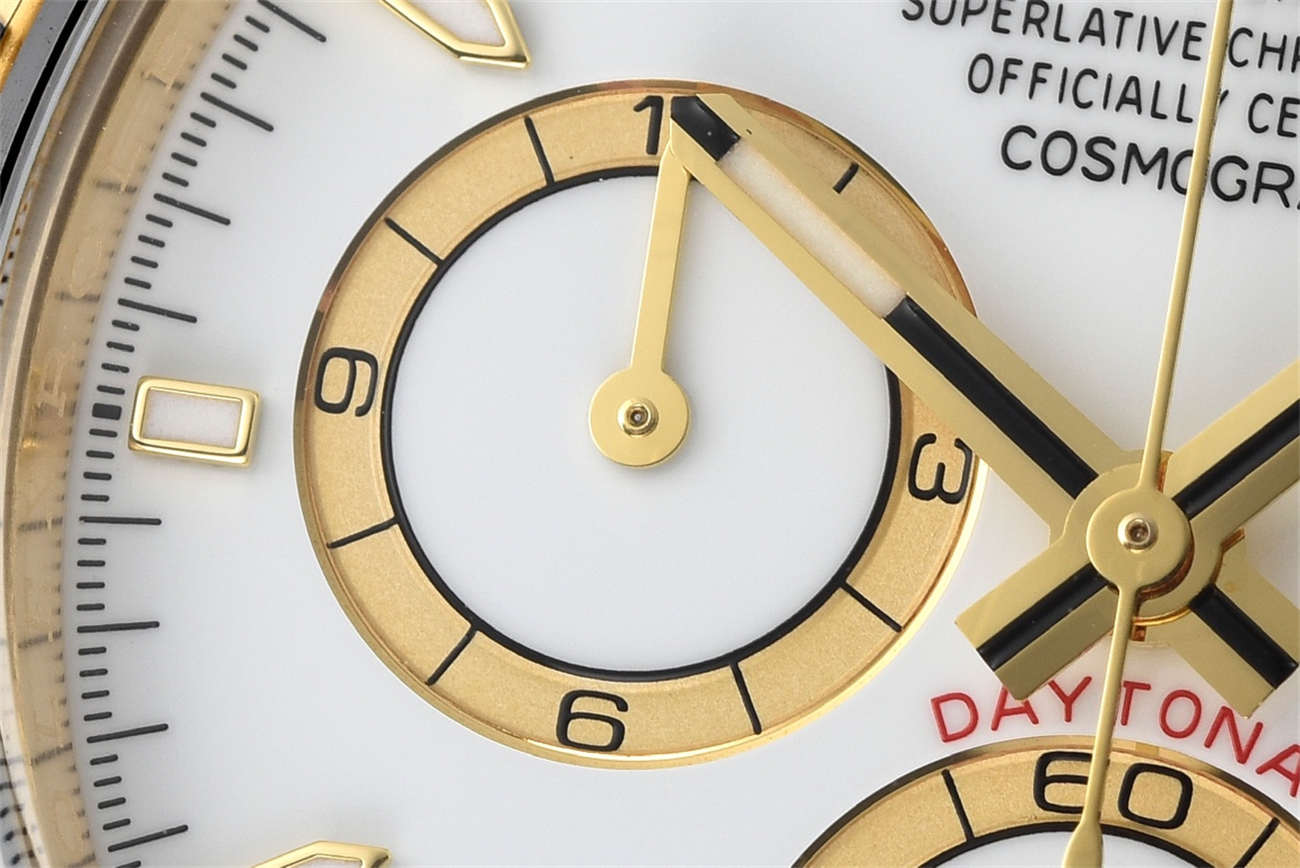 Clean Factory Rolex Daytona 126518LN Replica – White Dial Gold Oysterflex (4131)
