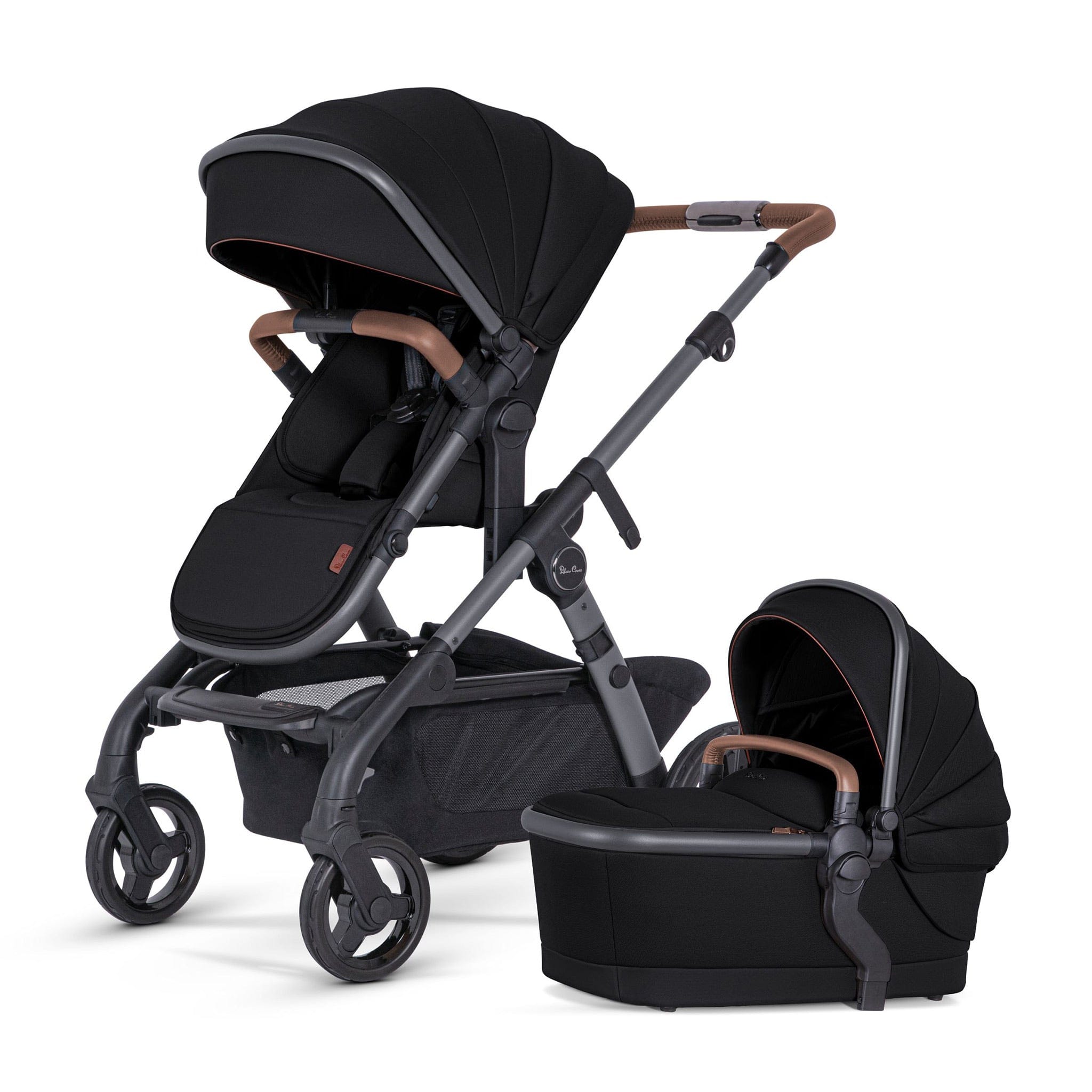 Silver Cross Wave 3 Complete Single-to-Double Stroller - Licorice
