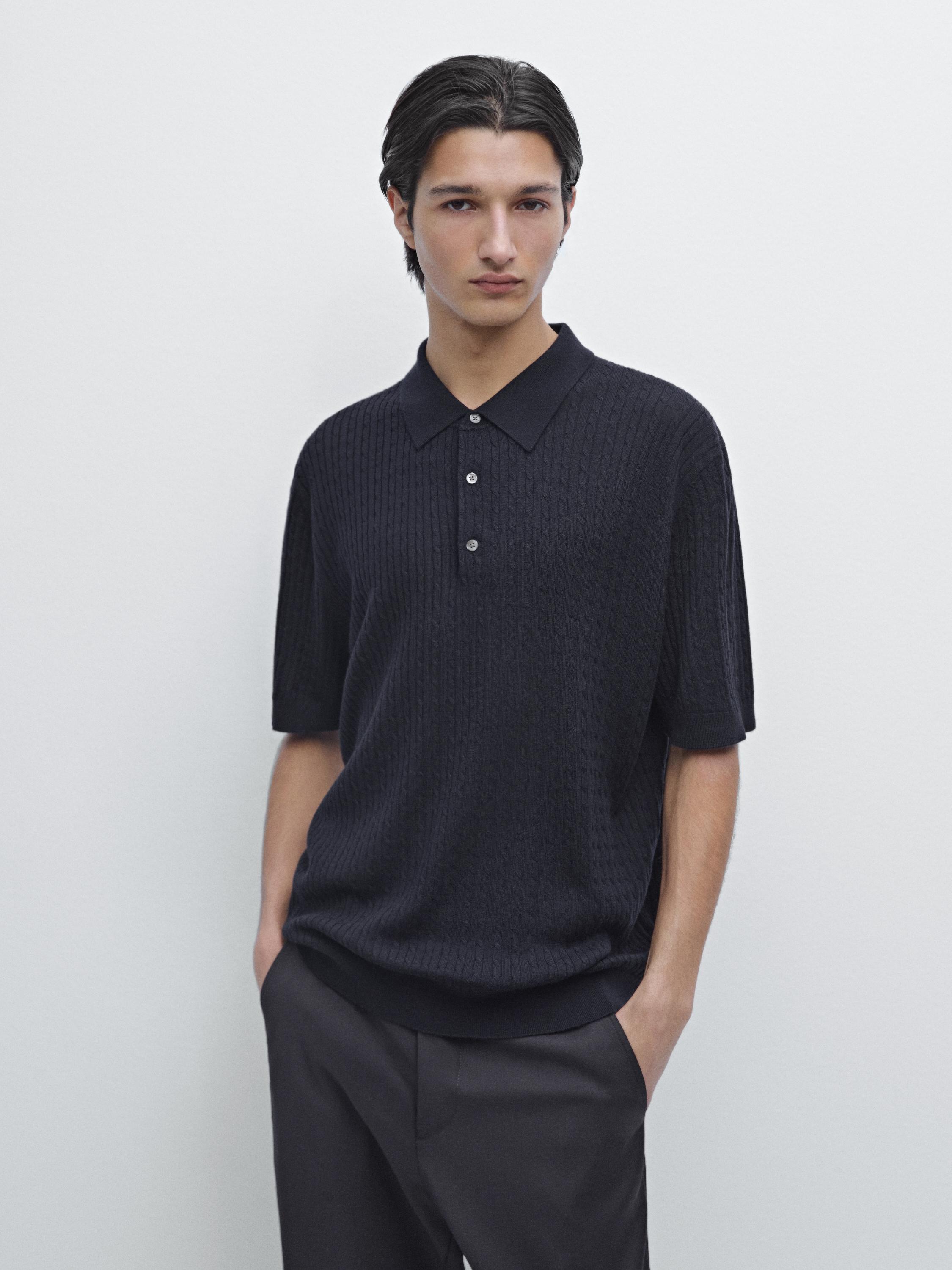 Jersey polo punto lana merino