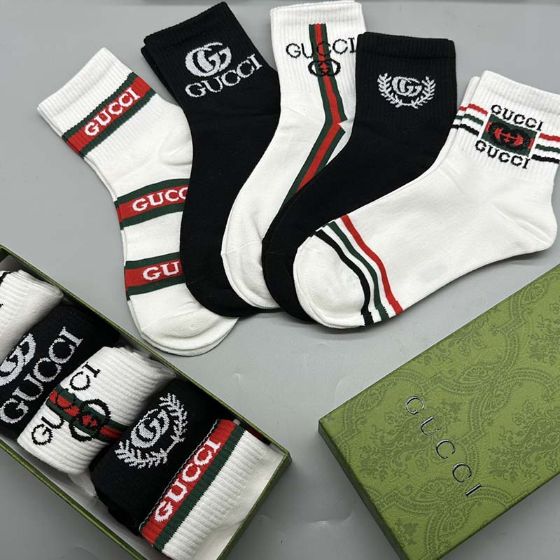 Set of 5 Pairs of Cotton Anti-bacterial Ankle Socks WZ-924000176