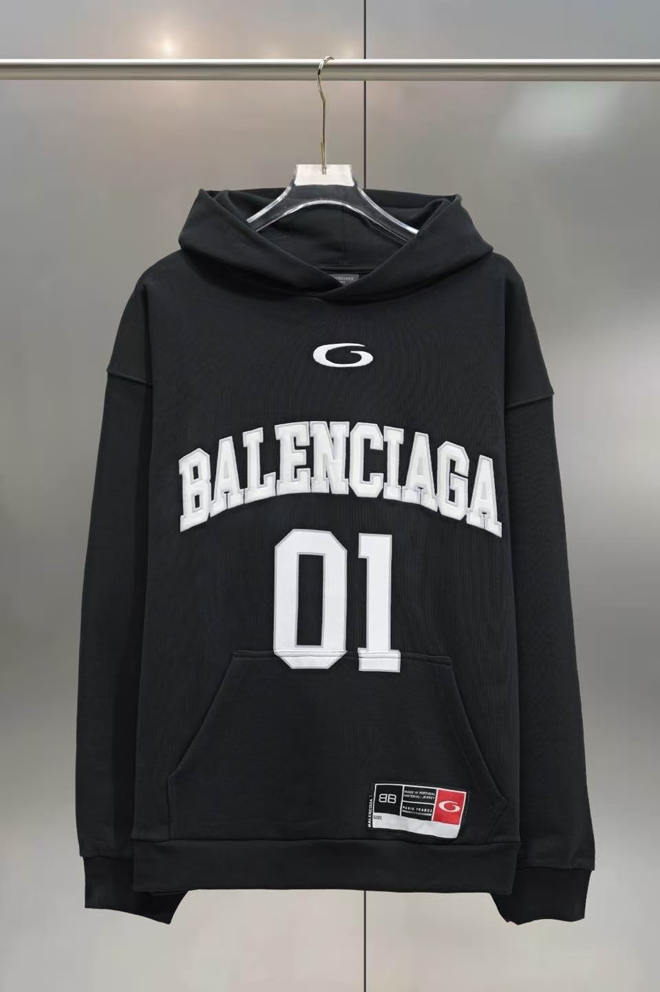 BLCG logo print sports hooded sweatshirt