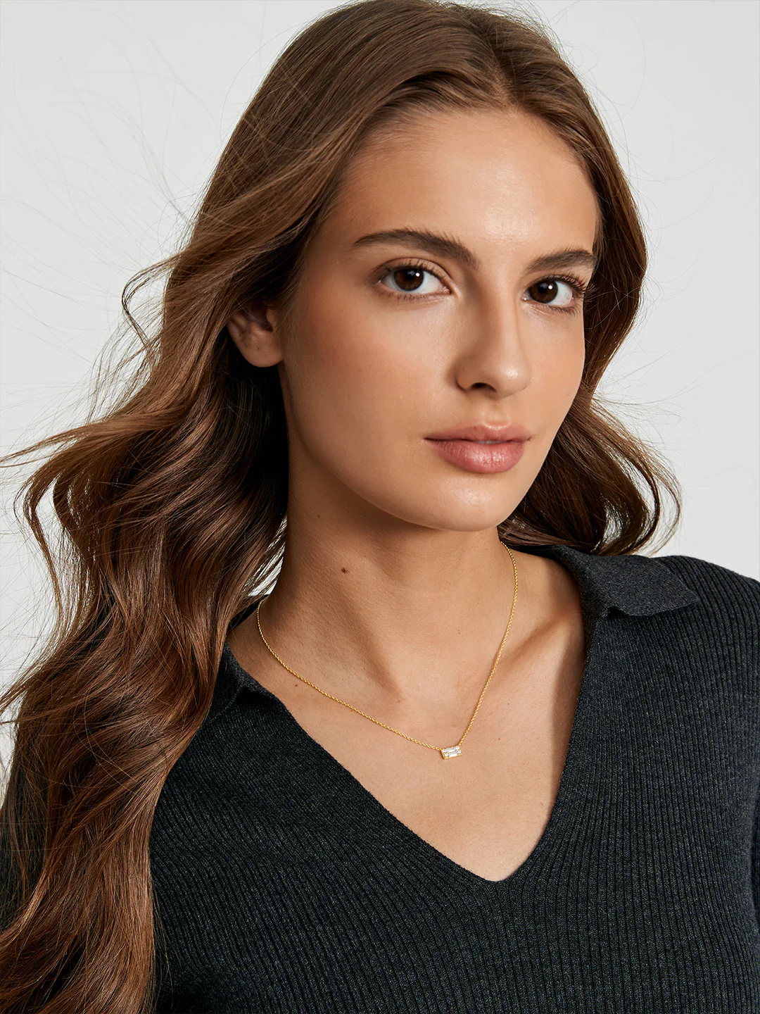 Baguette Crystal Illusion Necklace