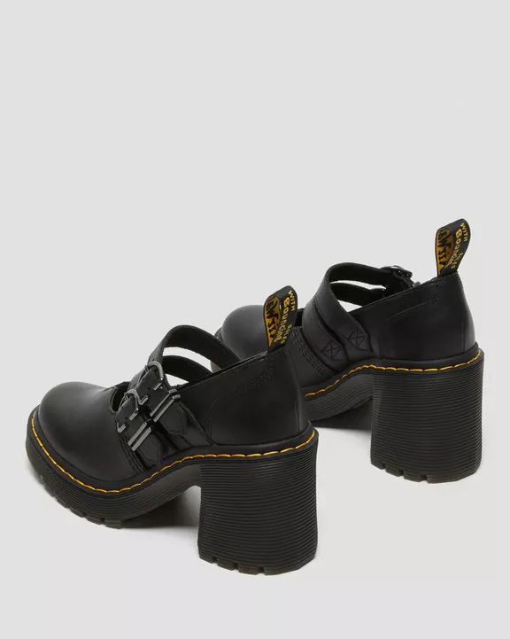 Eviee Sendal Leather Heeled Mary Jane Shoes