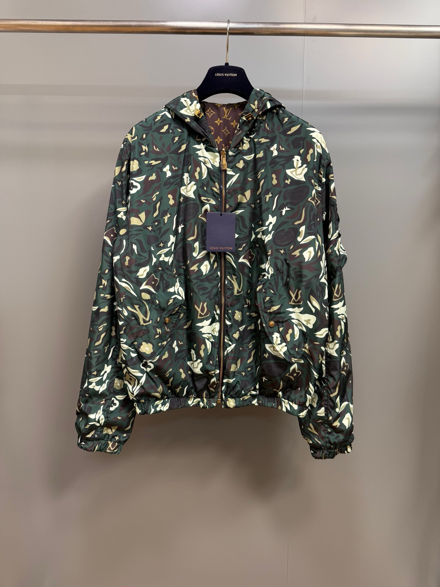 LV Camouflage Nylon Reversible Jacket
