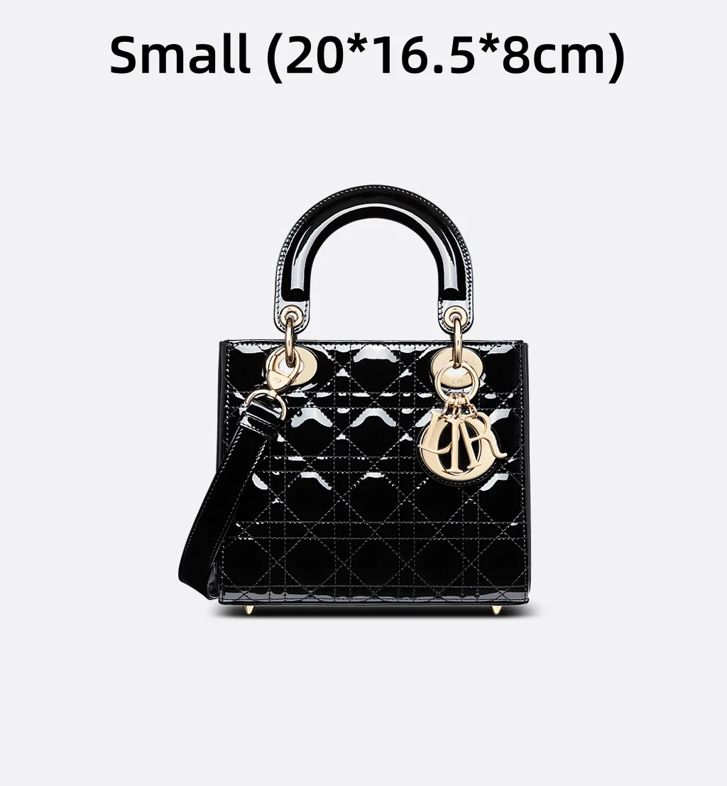 【Dior】New Colors★ Patent Calfskin Small Bag - 4 Colors Available