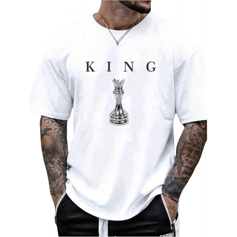 Men's Graphic Tees Crew Neck T Shirts