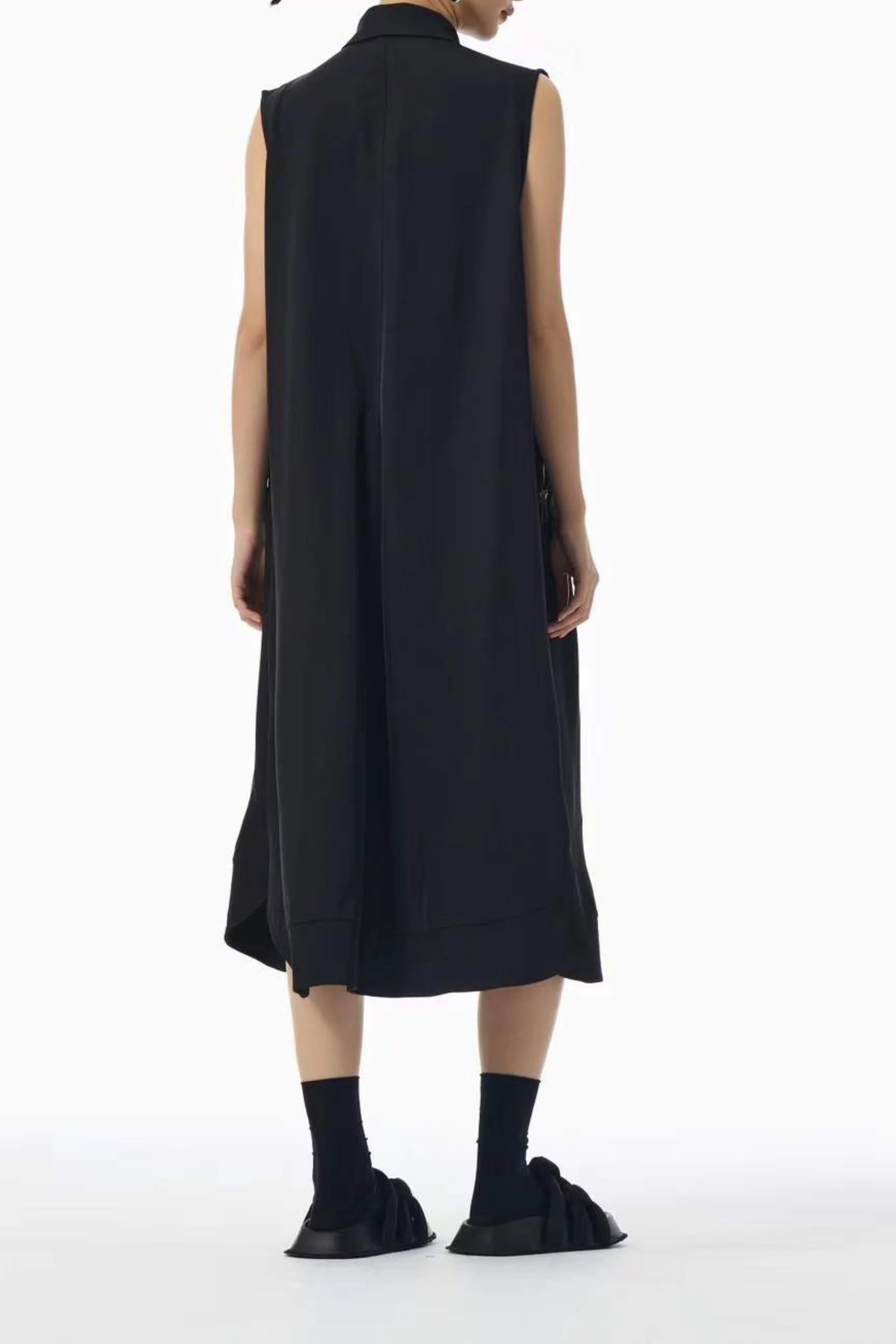 Stone Grey Button-down Dress