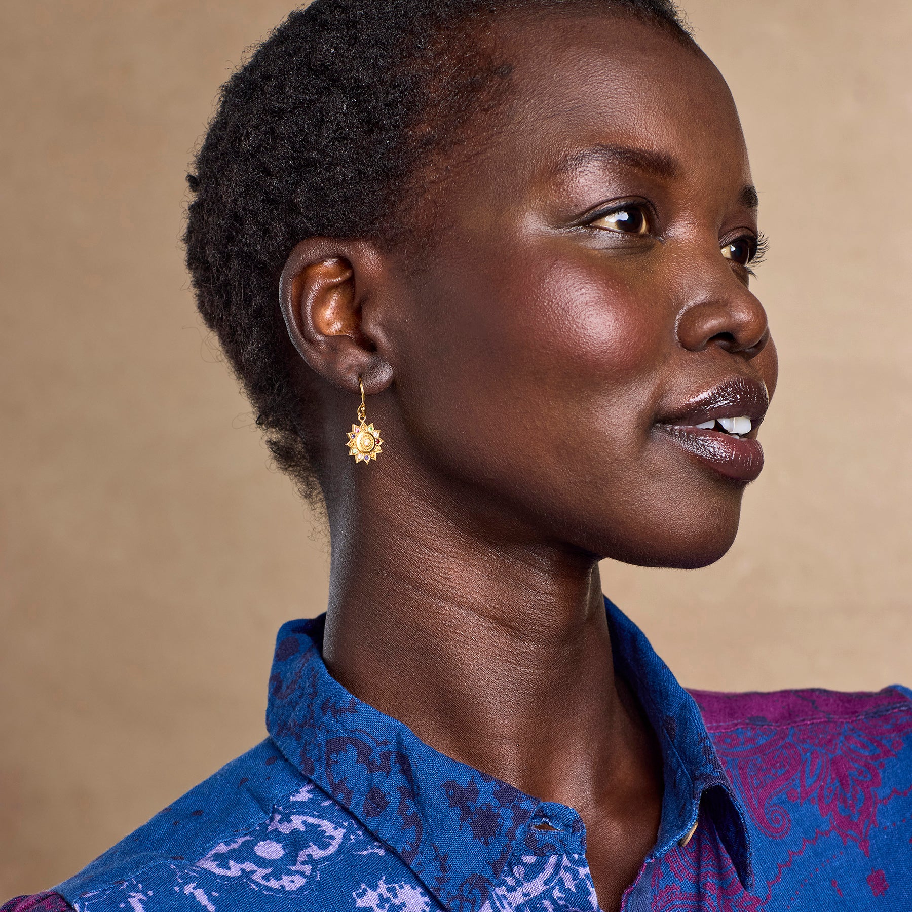 Vibrant Lotus Earrings