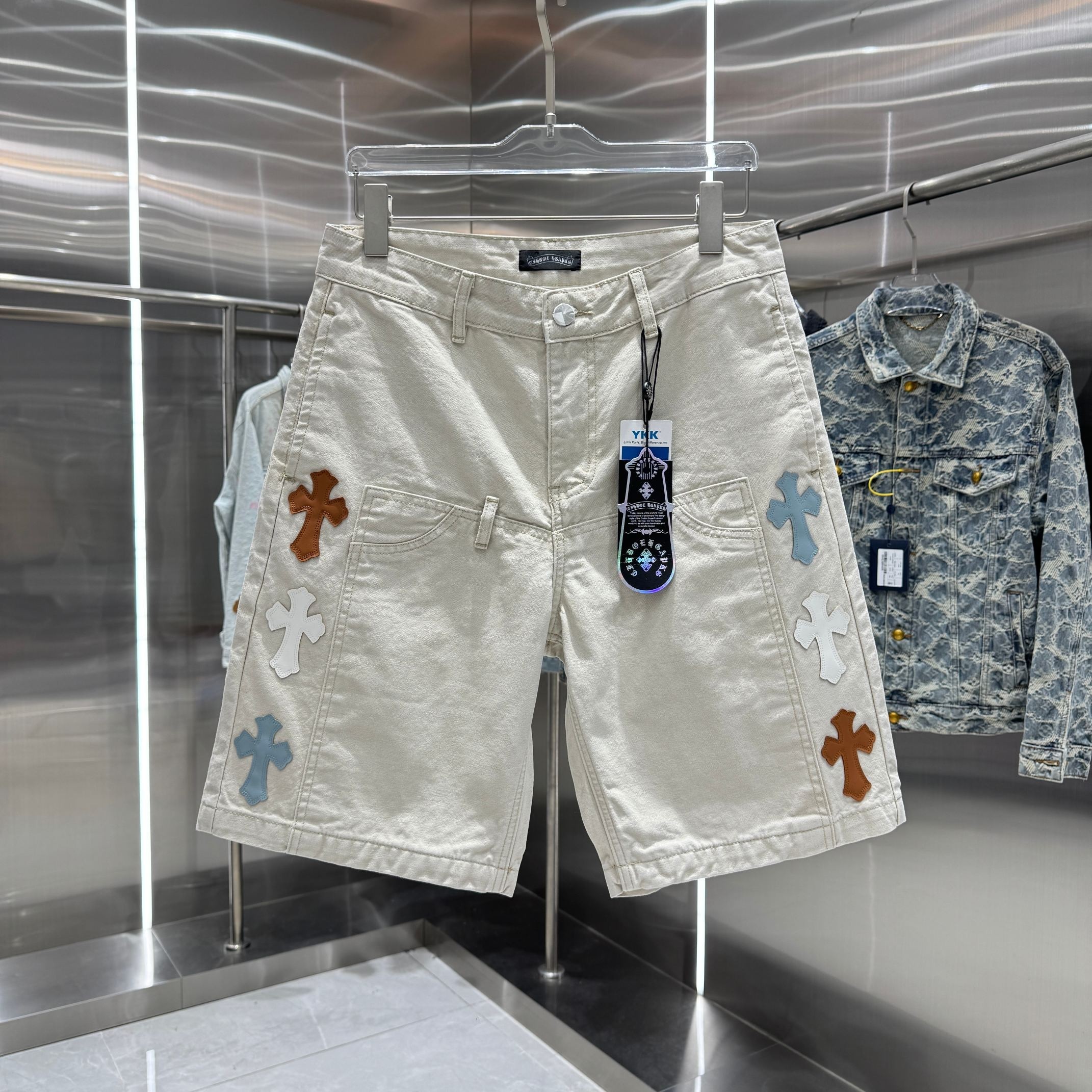 Chrome H Denim shorts