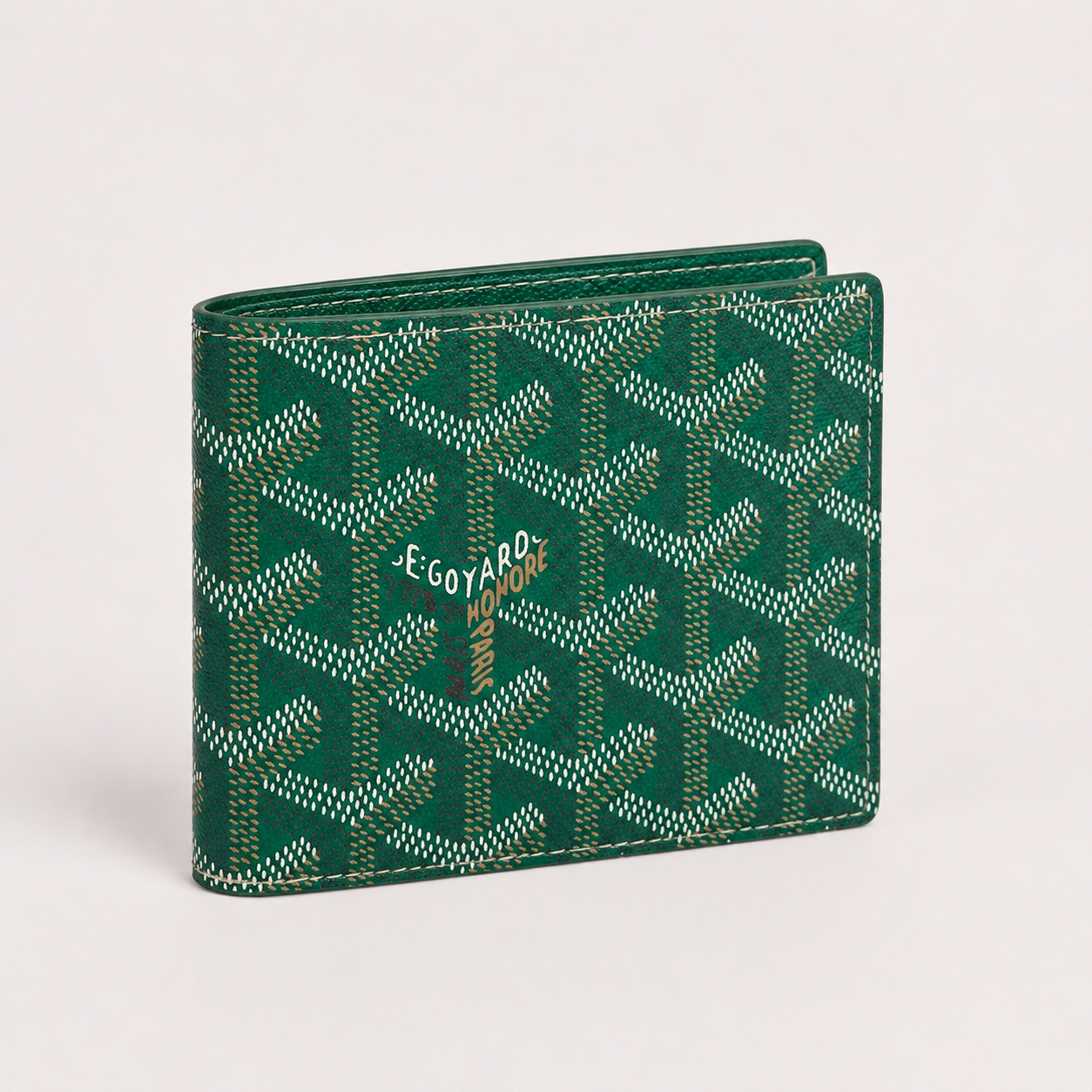 Q11：Goyard Saint-Pierre Wallet in Green Goyardine Canvas