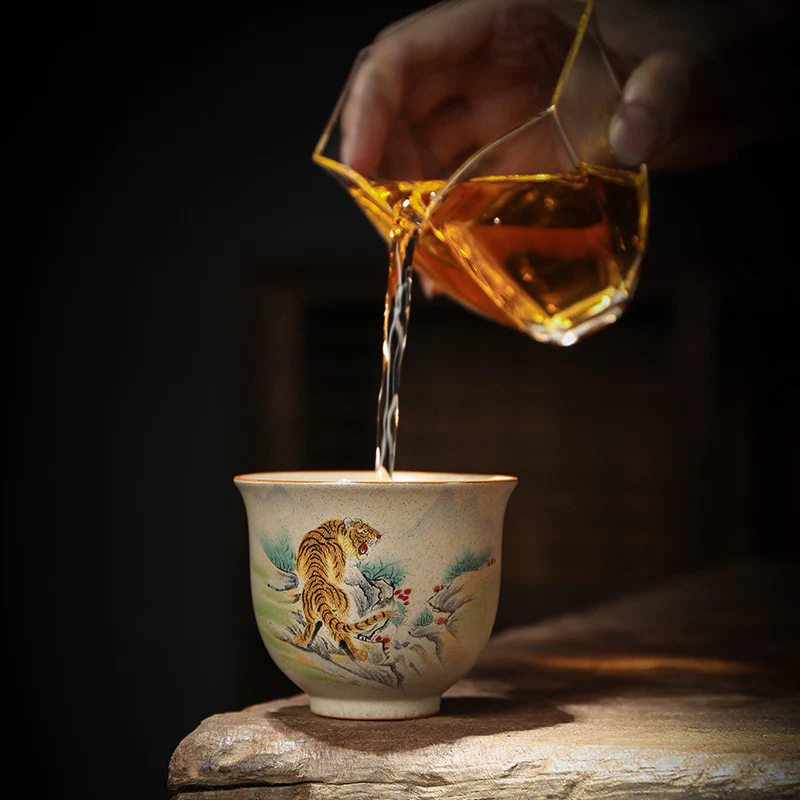 12 Chinese Zodiac Ceramic Teacup Kung Fu Tea Cup 130ml