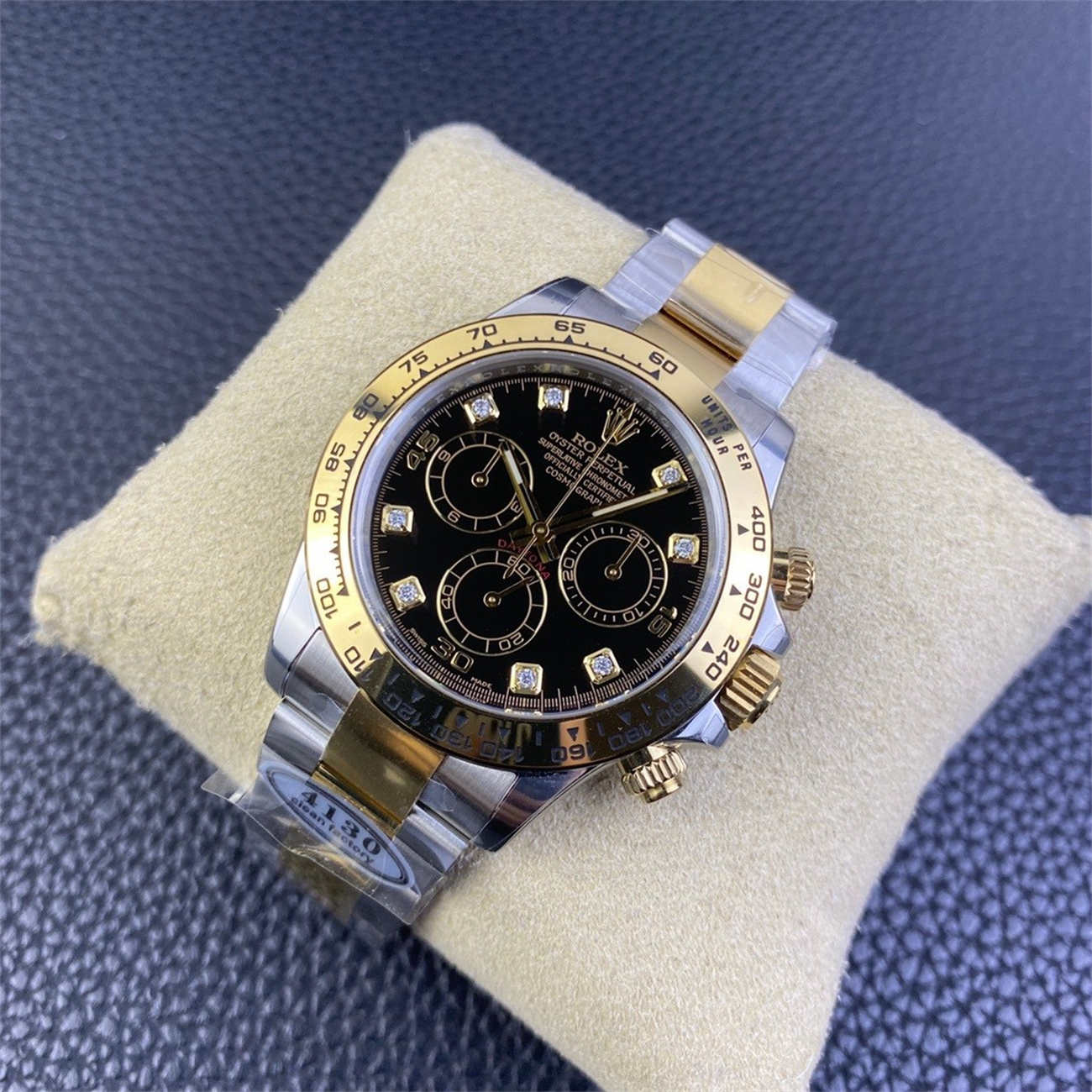 Clean Factory Rolex Daytona Diamond Dial Replica – 116503 Two Tone (Dandong 4130)