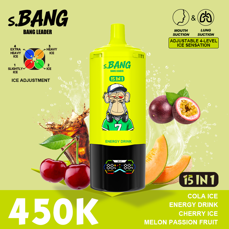 Bang 450000 zaciągnięć, e‑papieros z 15 smakami w jednym | Ładowalny