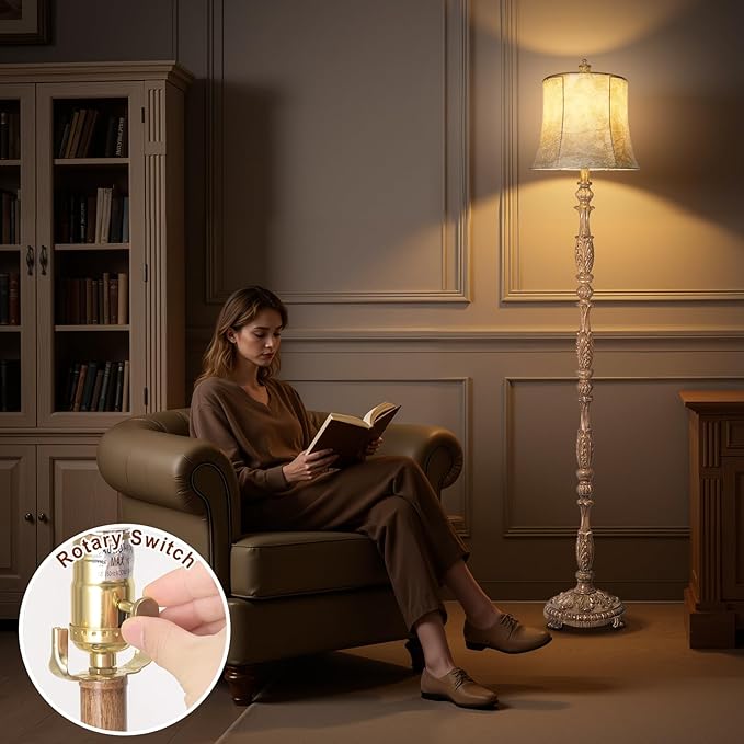 LUMIGROVE Vintage 66” Tall Floor Lamp for Living Room Bedroom