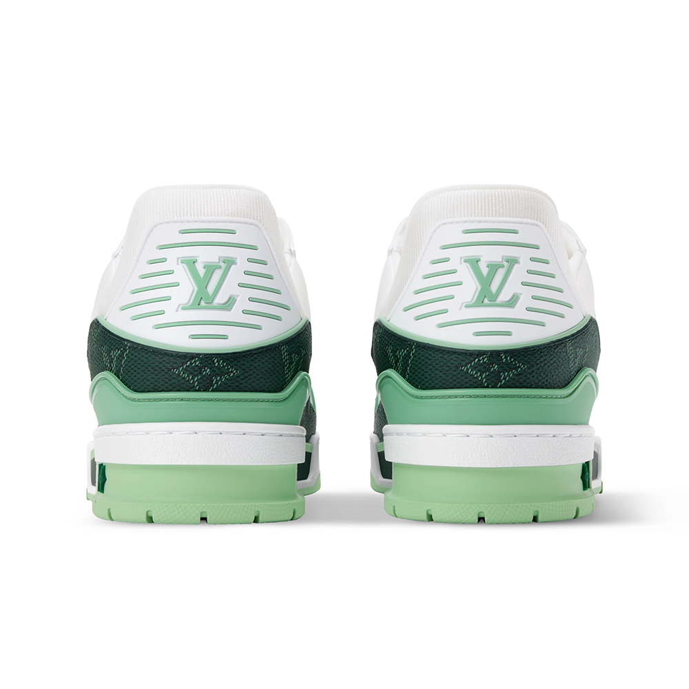 LV  Trainer Green Monogram Leather Sneaker