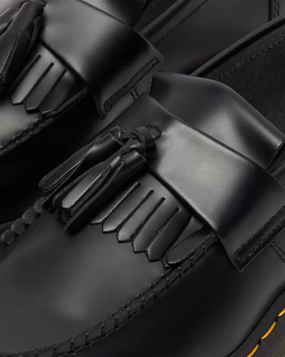 Adrian Yellow Stitch Smooth Leather Tassle Loafers