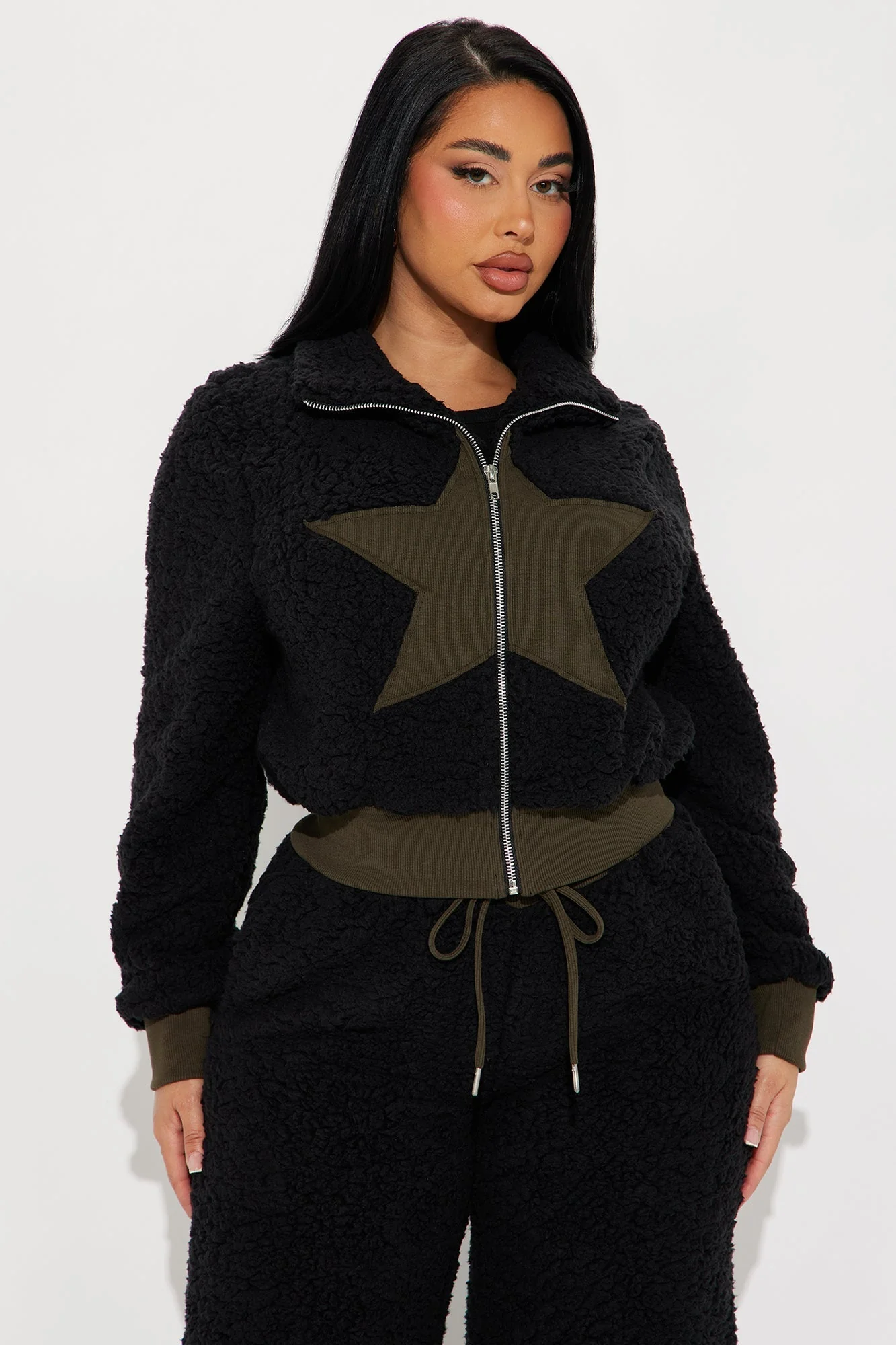 Eternal Star Sherpa Pant Set - Black