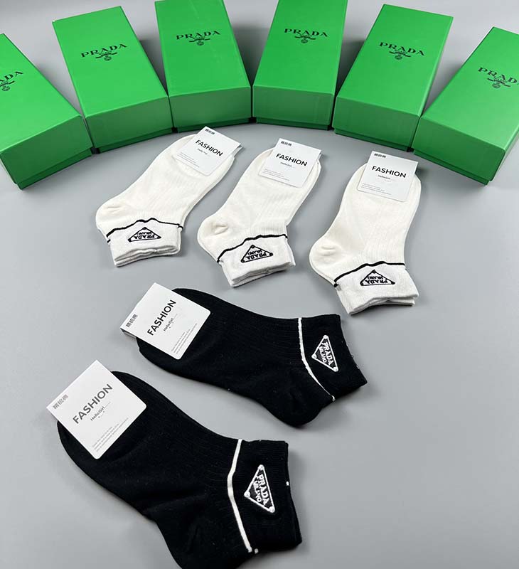 Set of 5 Pairs of Cotton Breathable Ankle Socks WZ-924000257