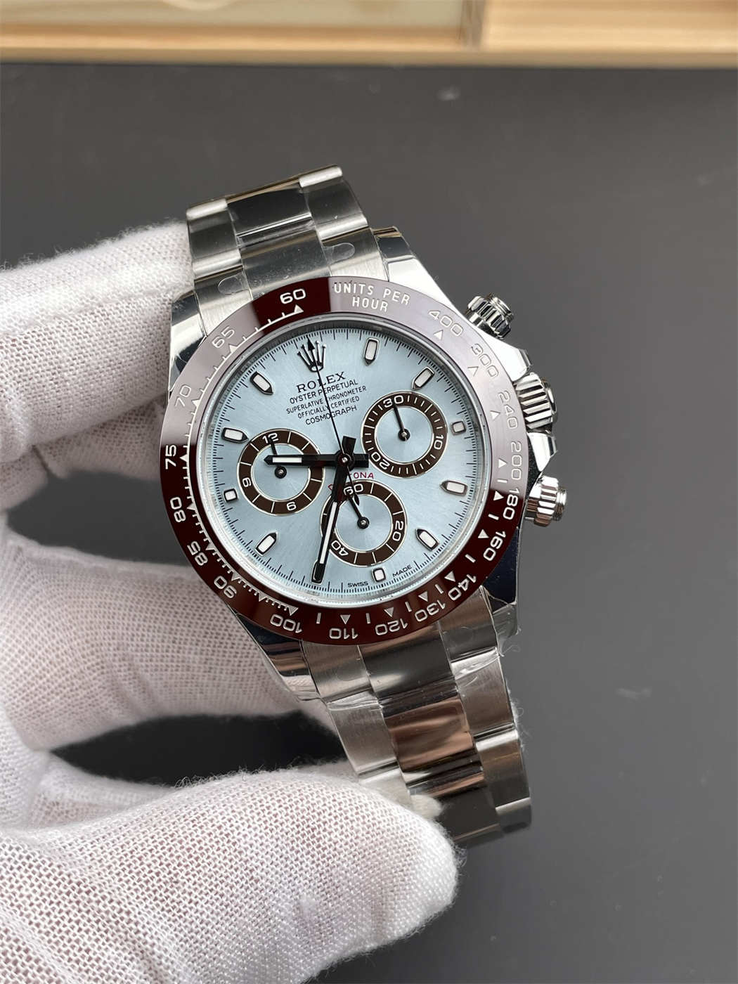 VSF Ice Blue Daytona Replica | Platinum Look with Clone 4130