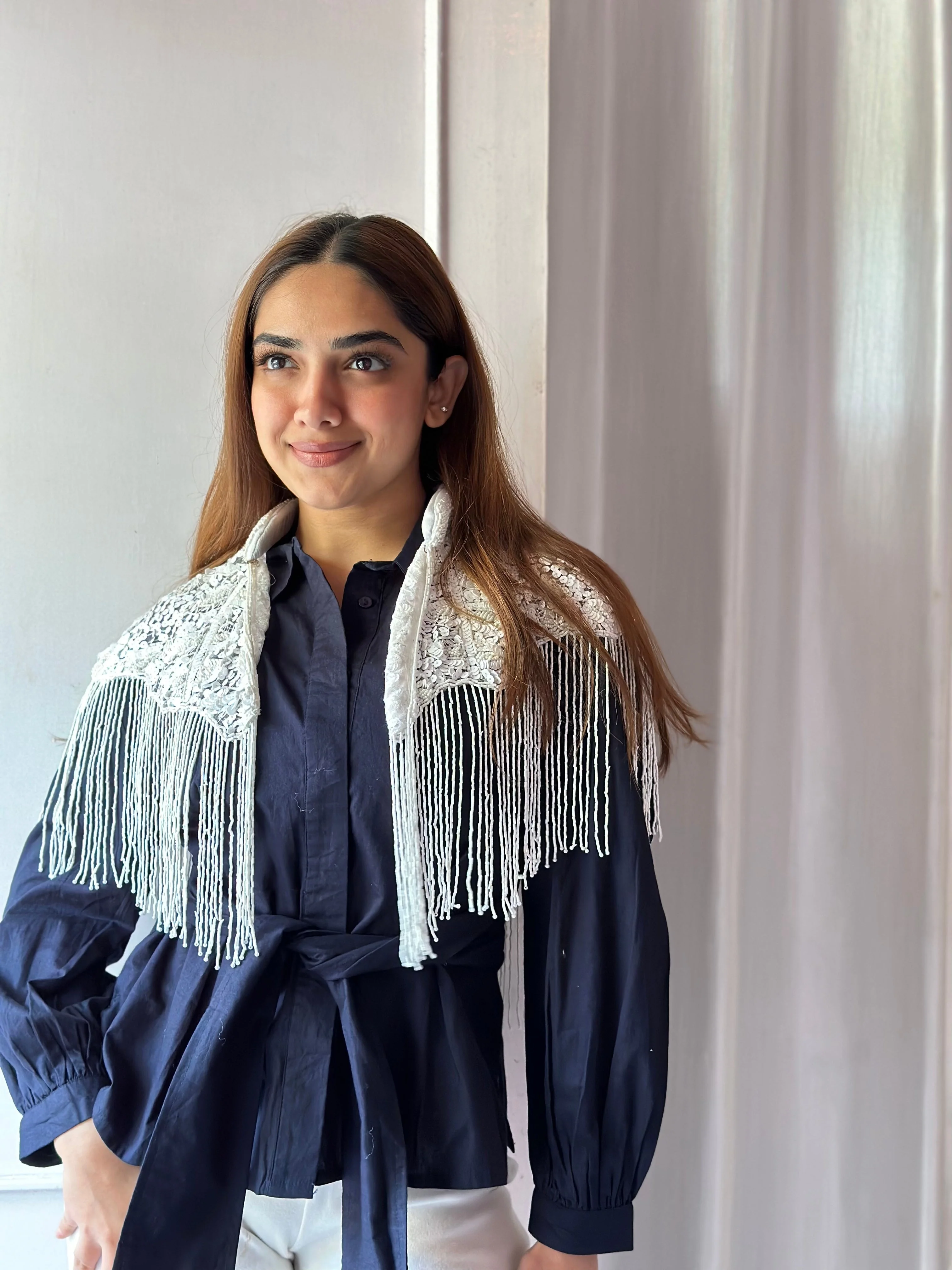 Sara Hand Embellished Cape