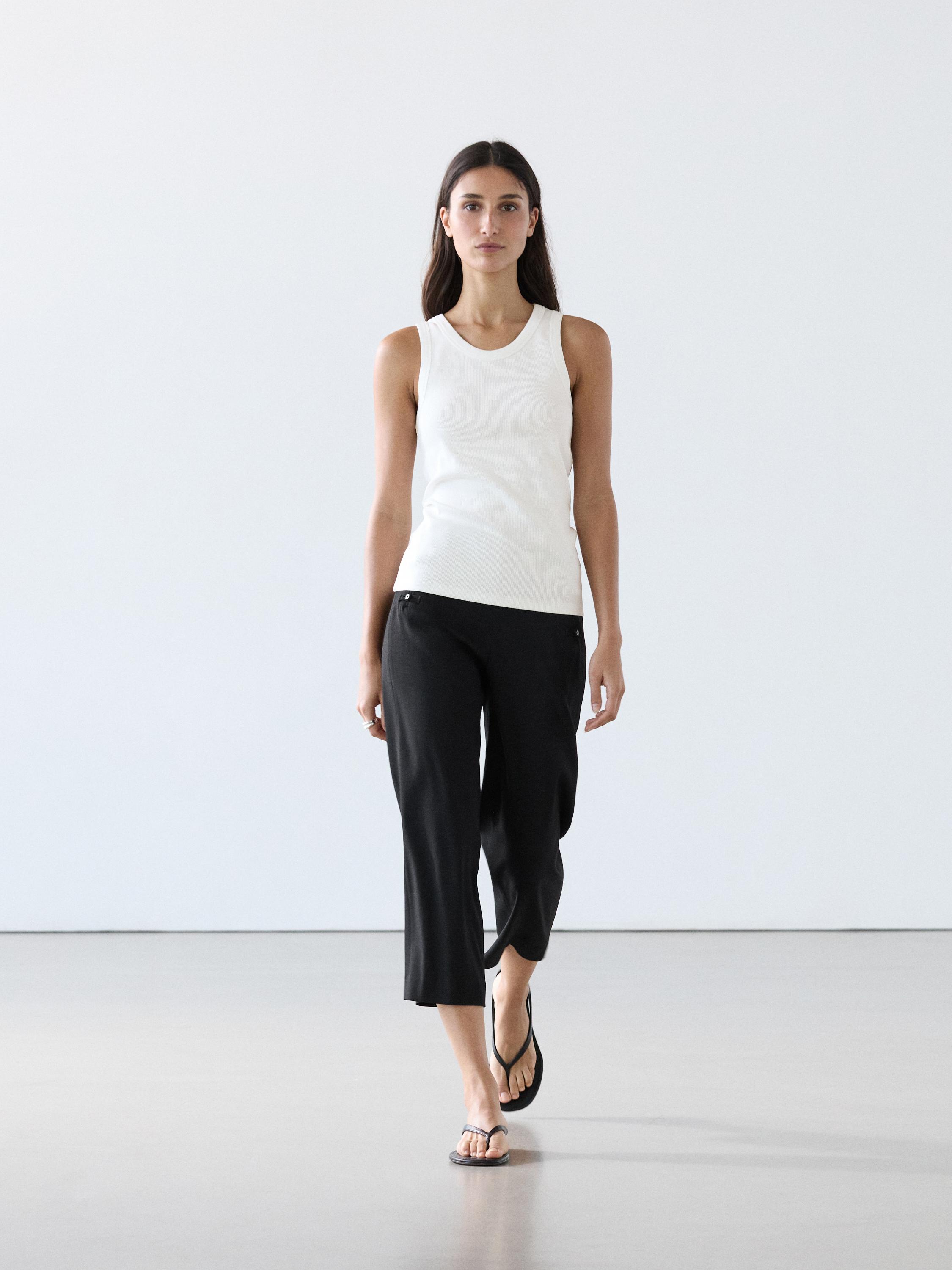 Camiseta halter mezcla algodón