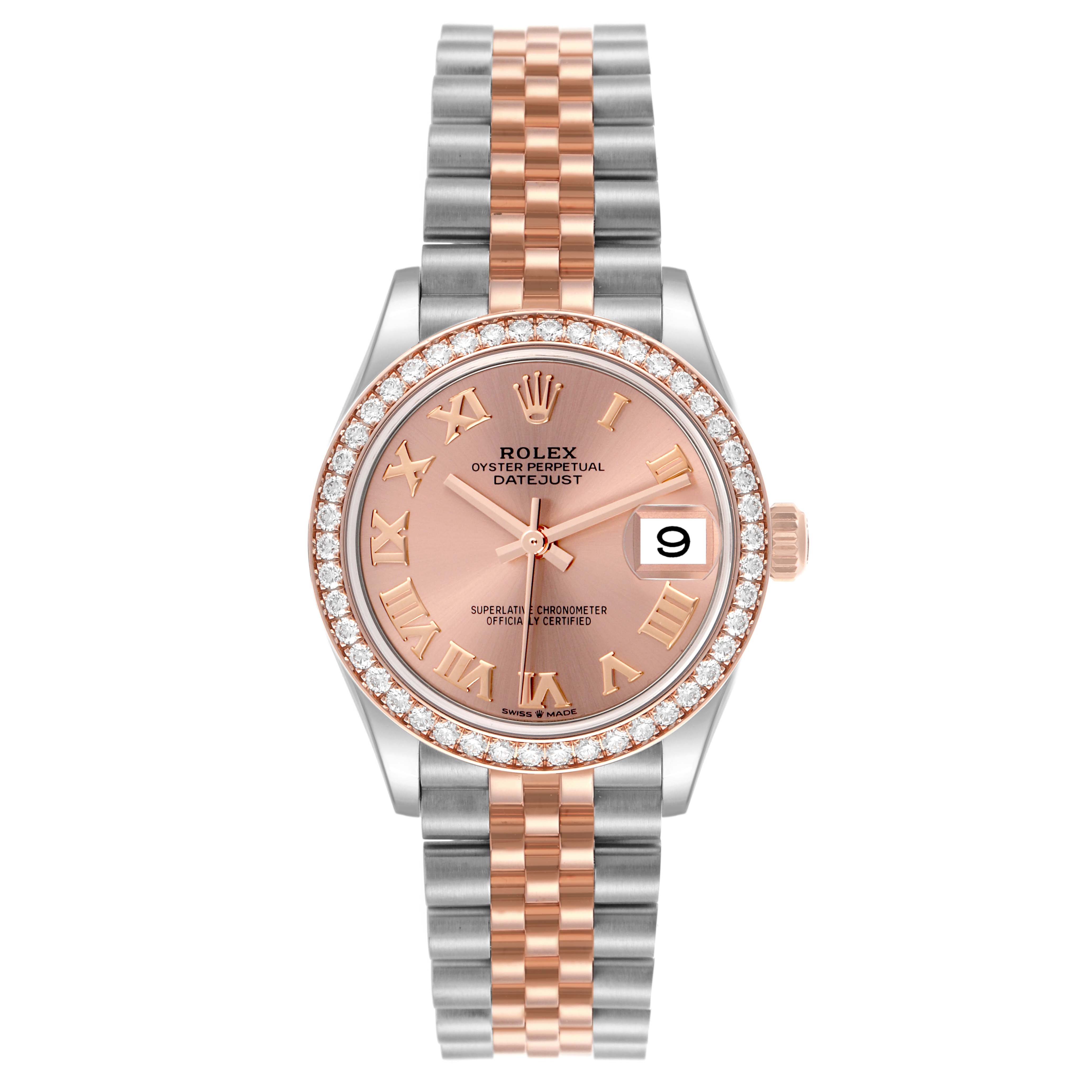 【Super Clone】RLX Datejust m278381-0001/0002 Rose Roman Dial Diamond-Set Bezel 31mm
