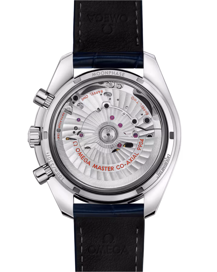 Omega Speedmaster Moonphase Blue Dial 44.25mm Stainless Steel Strap 304.33.44.52.03.001