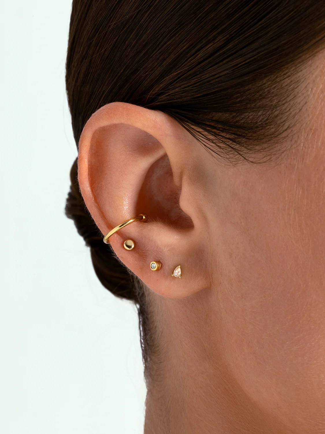 Pear Sapphire Flat Back Studs