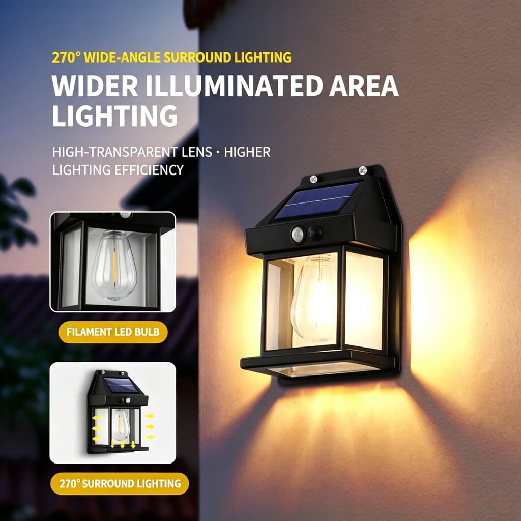 Why Upgraded 3-Sided Solar Filament Wall Lights Are the Best Outdoor Lighting Upgrade in 2026 - LIORQUE