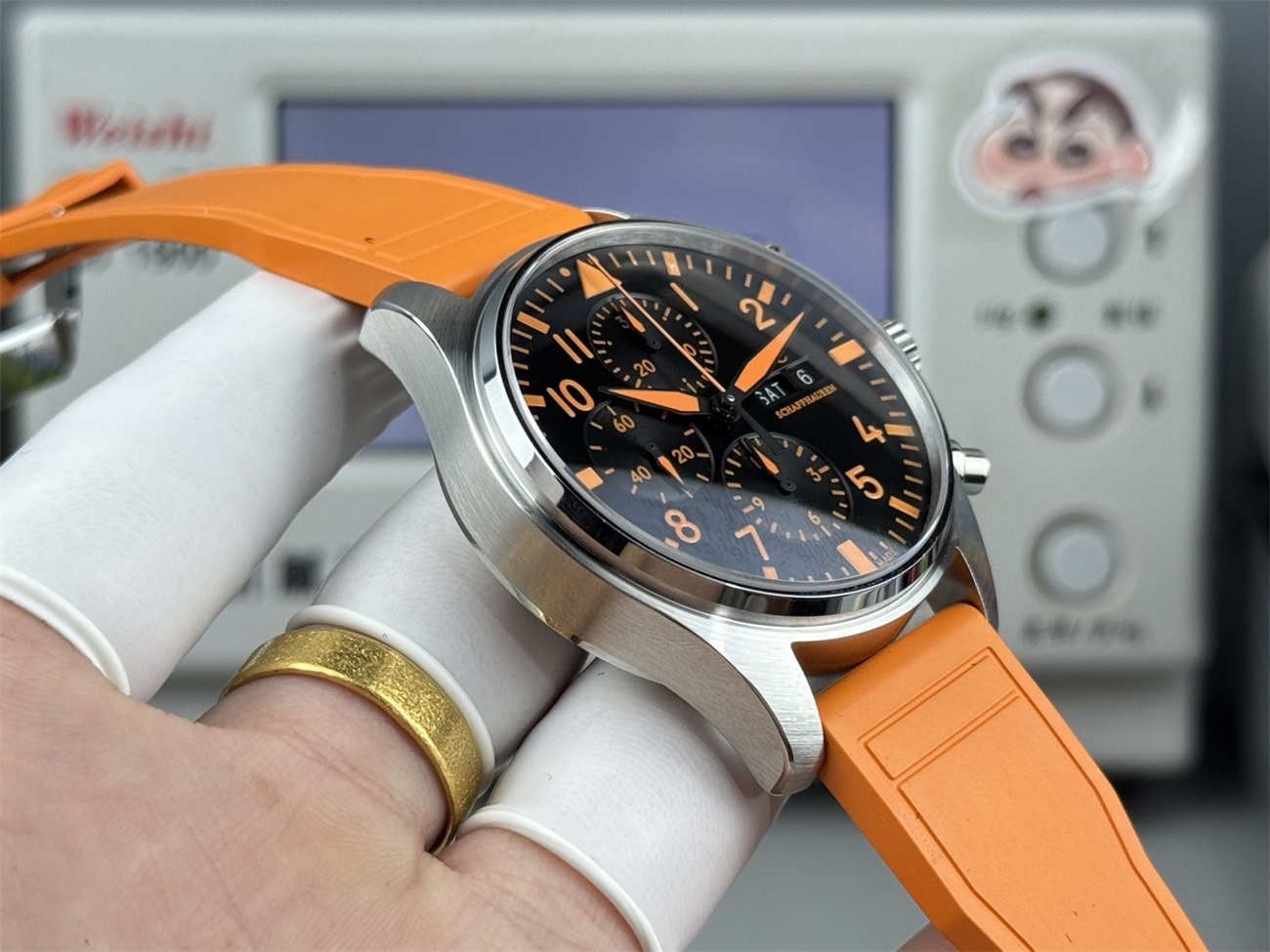 IWC Pilot IW388108 Replica – AMG Orange Dial Chronograph Edition