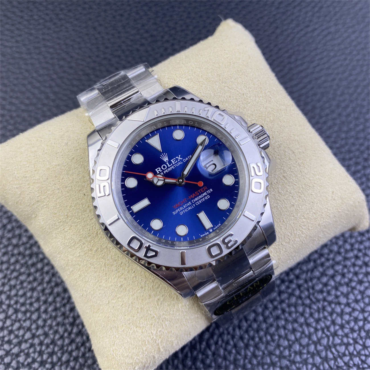 Rolex Yacht-Master Blue Dial Replica – Clean Factory 40mm Platinum Bezel 3235 Clone