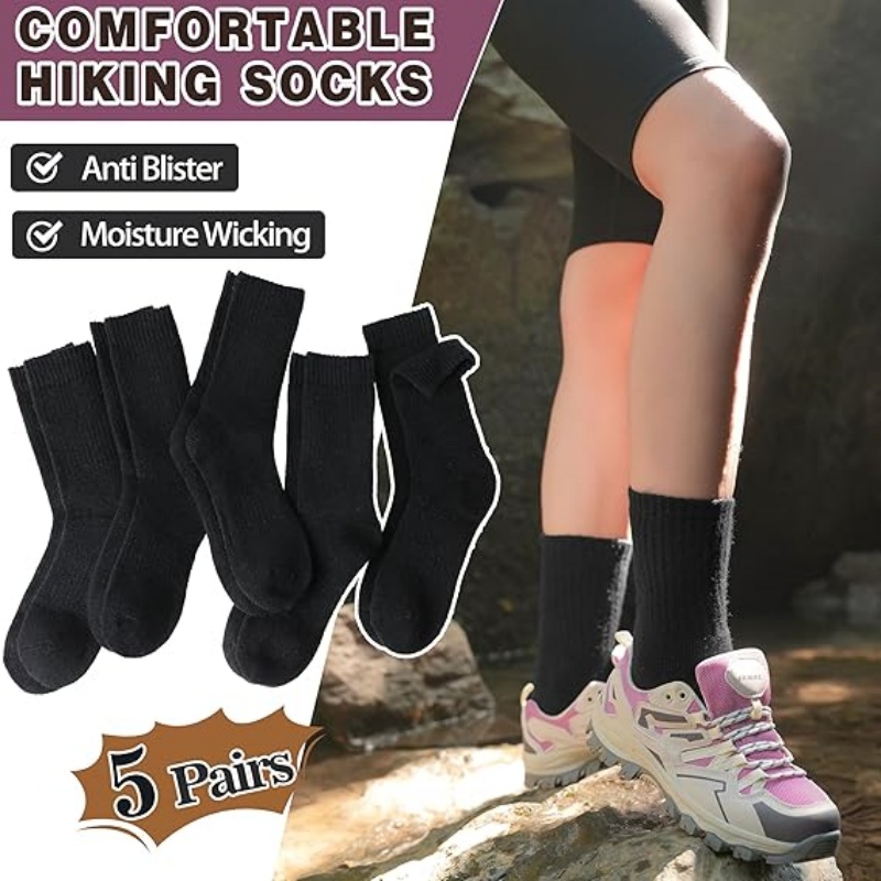 5 Pairs Womens Merino Wool Socks