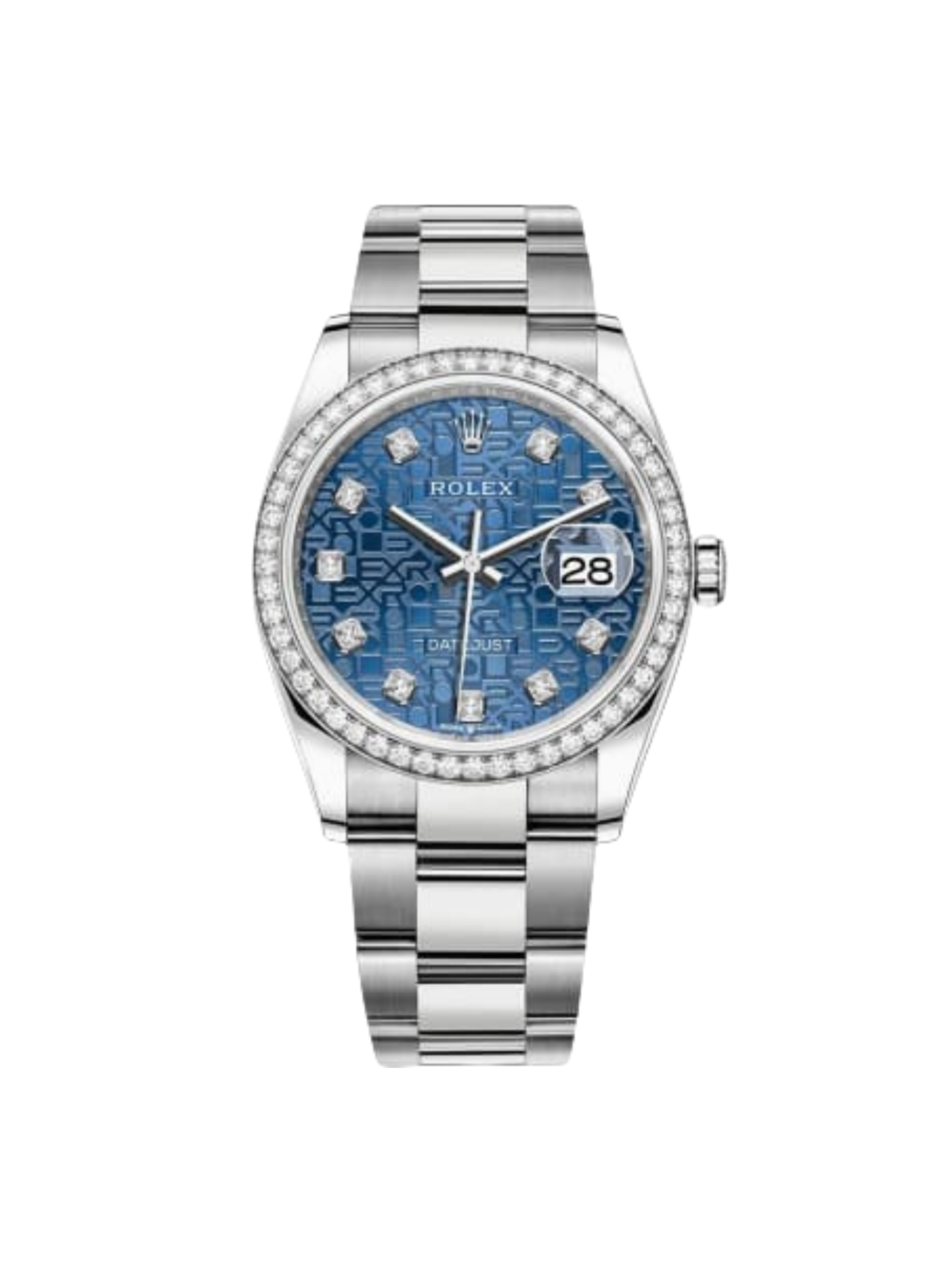 Rolex  Datejust 36mm 126284 Blue Jubilee Diamond Dial & Diamond Bezel, Stainless Steel Oyster Bracelet Watch