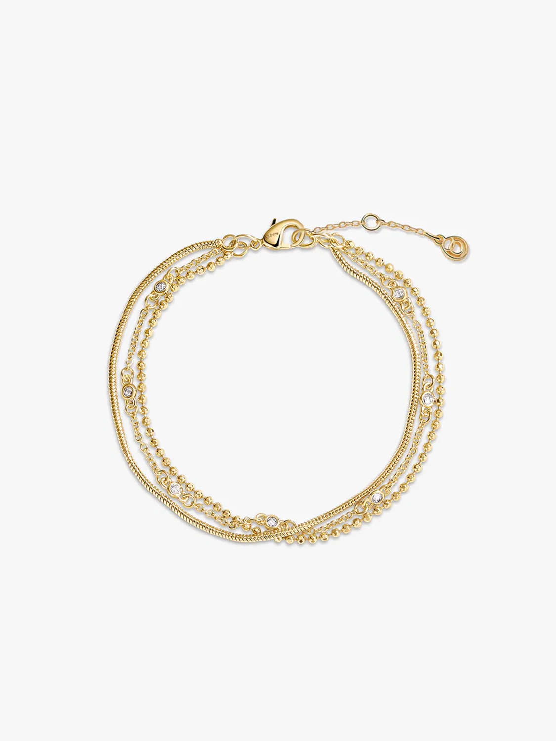 Crystal Beaded Layered Bracelet