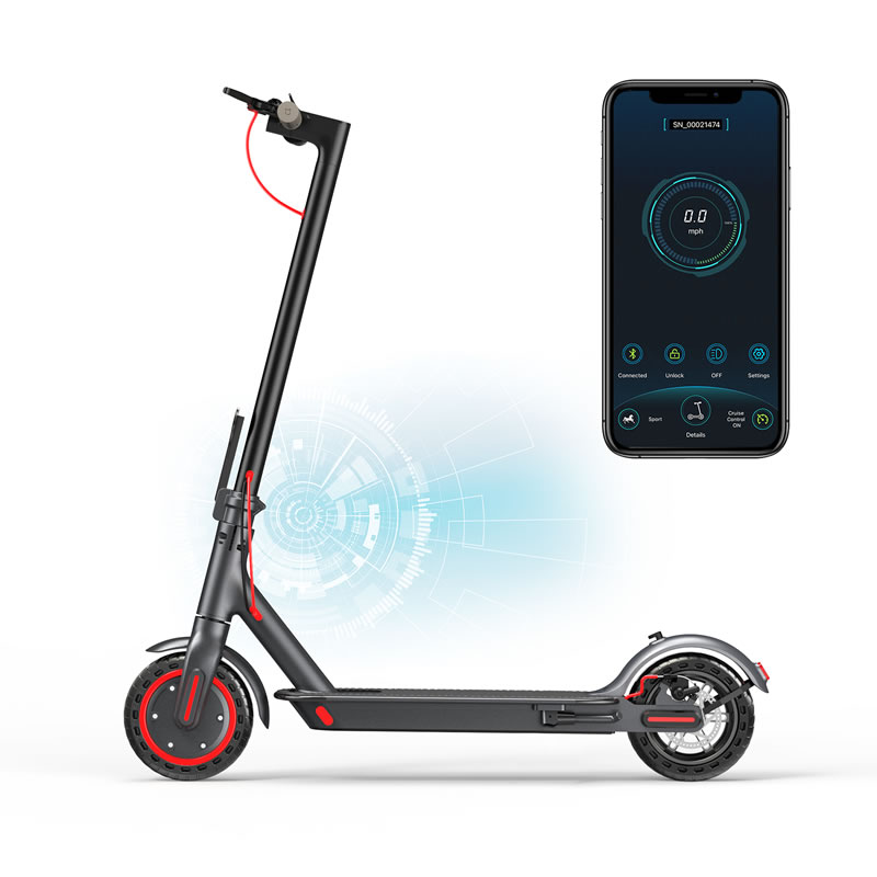 AOVOPRO ES80 Electric Scooter 350W Dual Brake App LCD Display Waterproof Foldable-US