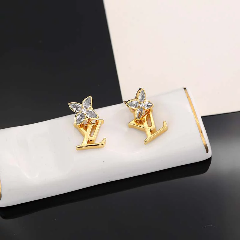 Elegant Stone-set Flowers Earrings ED-931312