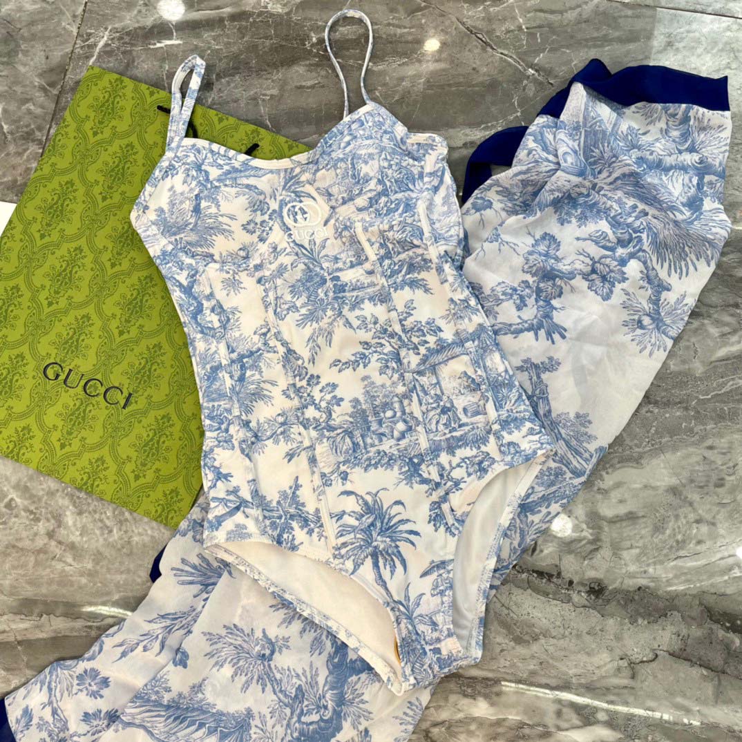 Fashion One-piece Swimsuit With Skirt YY-925217