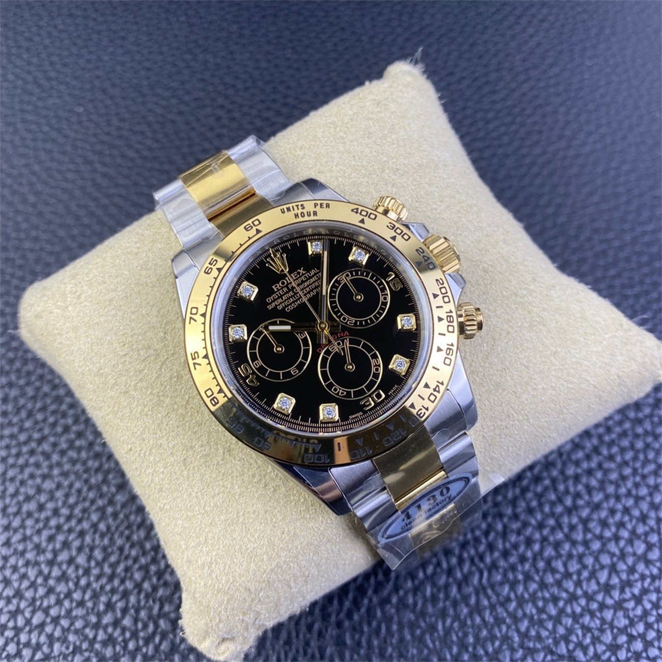 Clean Factory Rolex Daytona Diamond Dial Replica – 116503 Two Tone (Dandong 4130)
