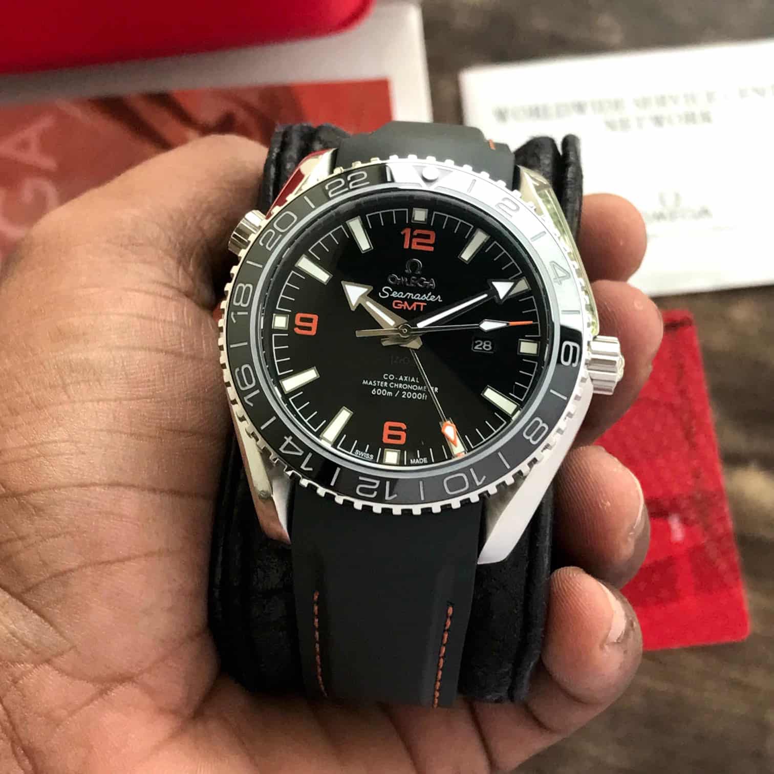 Omega Seamaster Planet Ocean Co-Axial GMT Automatic Men’s Watch 43.5mm 232.32.44.22.01.002