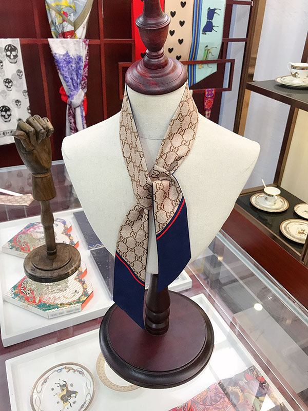 120x8cm Embroidery Handbag Ribbon Scarf Neck Bow WJ-987016