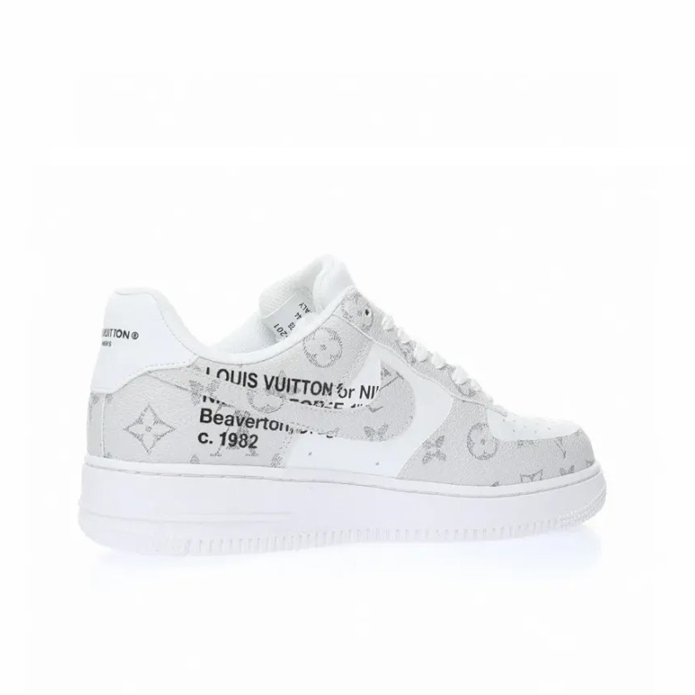 【日本未入荷】♪超入手困難LOUIS VUITTON X NIKE AIR FORCE1 ホワイトグレー【代金引換】