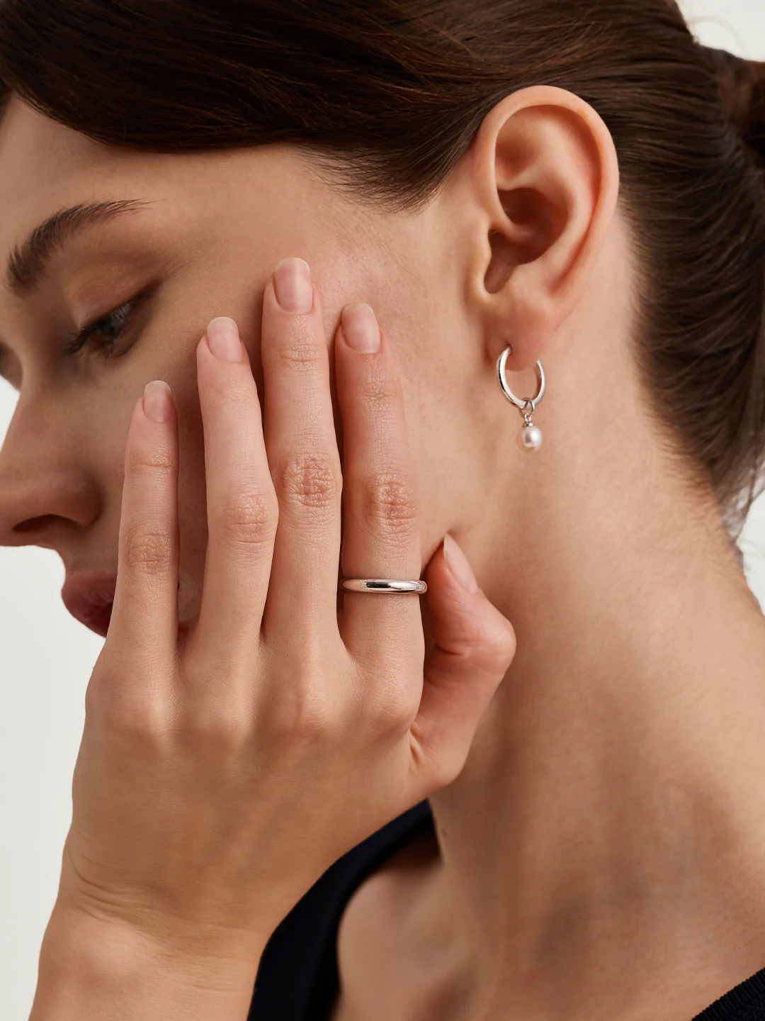 Silver Sleek Tube Ring