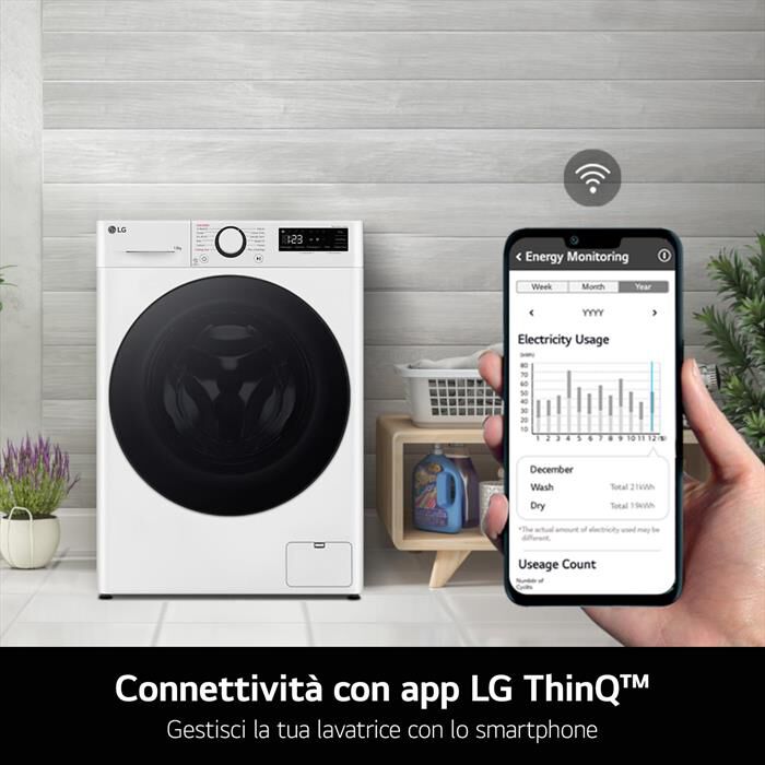 LG - Lavatrice AI DD R7 F4R7011TSWG 11kg Classe A-Bianca